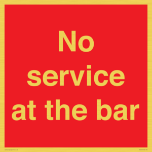 No service at the bar
